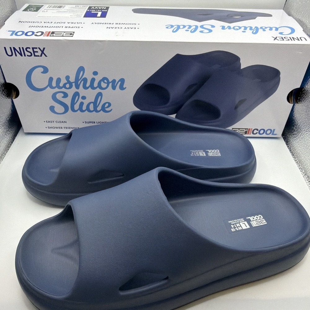 NEW 32 Degree Cool Cushion Slide, Wear anywhere,‎ Size Large NAVY Lightweight